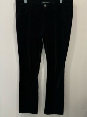 Lauren Ralph Lauren Black Velvet Pants 5 Pockets Straight Leg